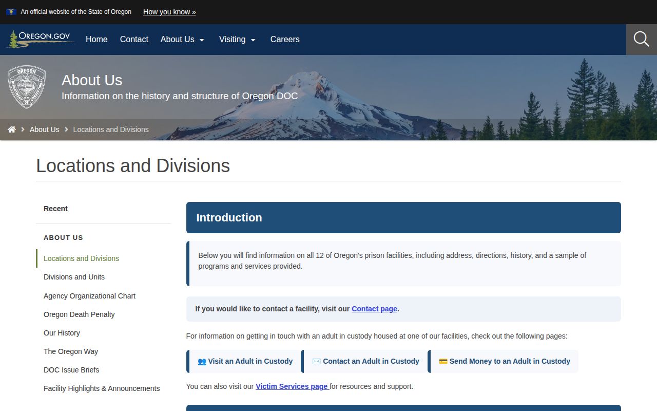 Coffee Creek Correctional Facility Oregon DOC release and prison location information